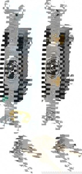 1 Pole, 120 to 277 VAC, 20 Amp, Industrial Grade Key Lock Wall Switch